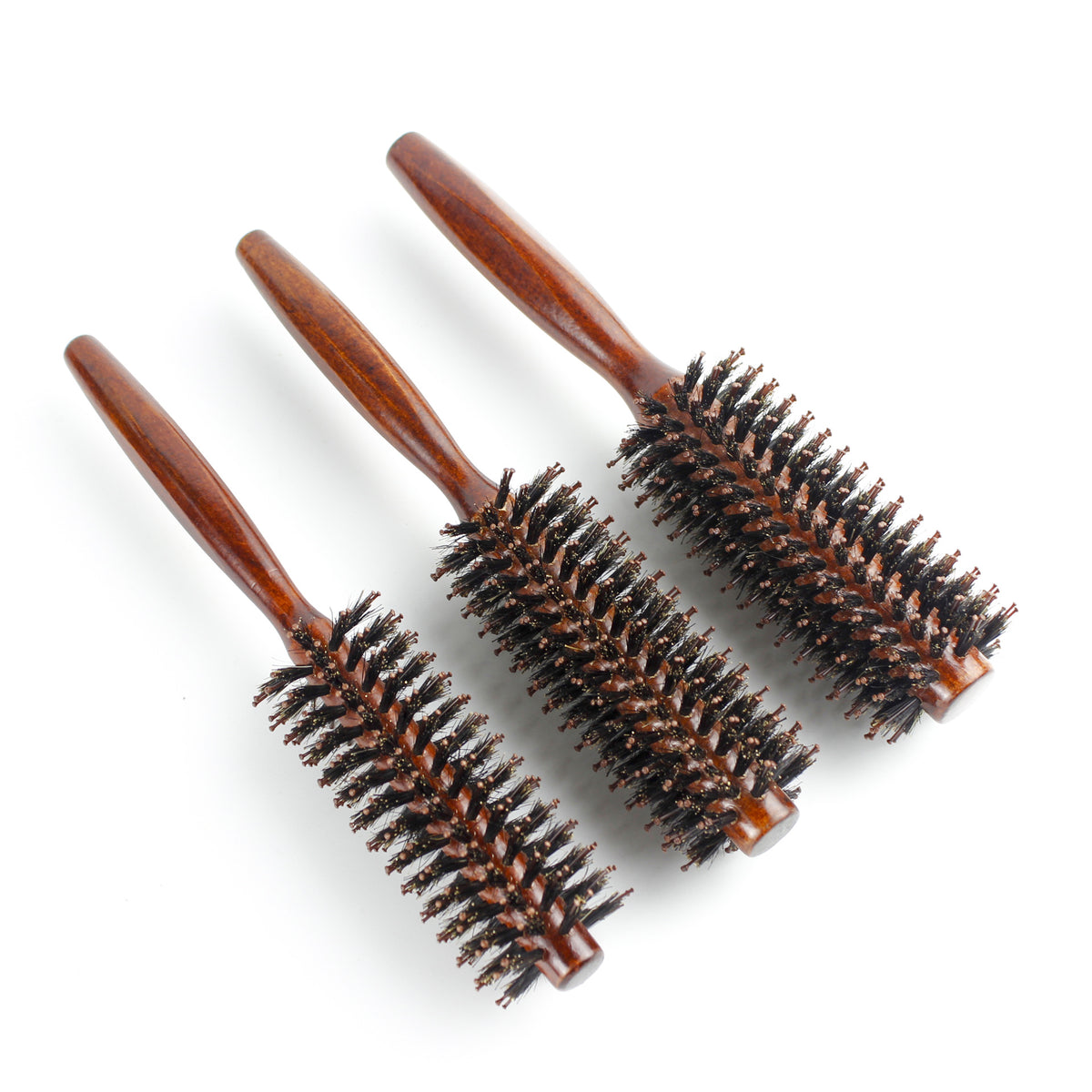 Household Styling Curling Brush Air Bangs Roller Brush Natural Boar Bristle Curling Brush Hairdressing Brush Head Massage Brush - image 5