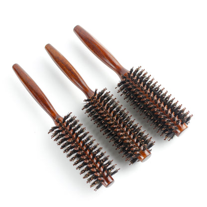 Household Styling Curling Brush Air Bangs Roller Brush Natural Boar Bristle Curling Brush Hairdressing Brush Head Massage Brush - image 5