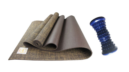 Jute Premium ECO Fitness, pilates, Yoga Mat + Foot Massager - 7.5 X 17.5 cm