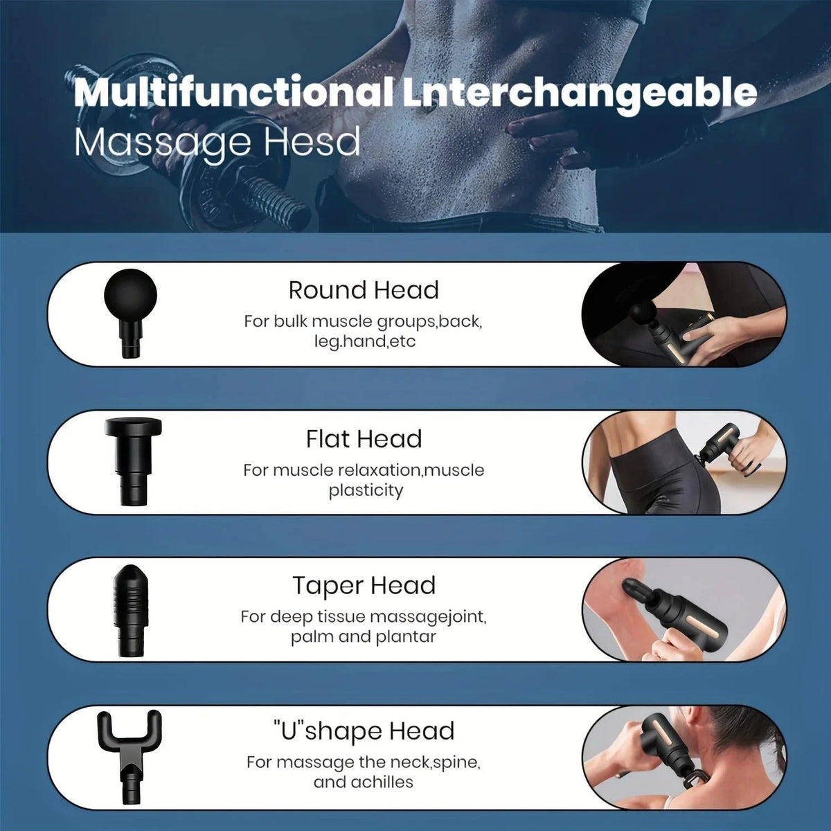 Massage Gun For Deep Muscle Relaxation, Neck Massage, Electric Fitness…