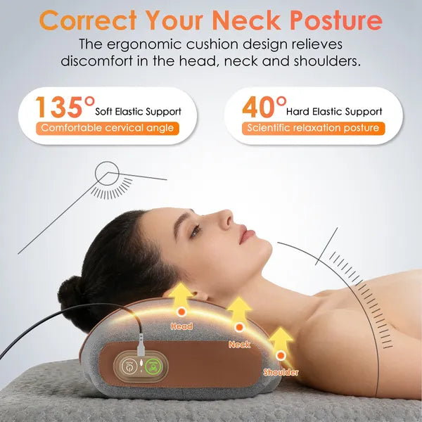 3-in-1 Neck Massager Pillow Ergonomic Massager With Heating Vibration Air…