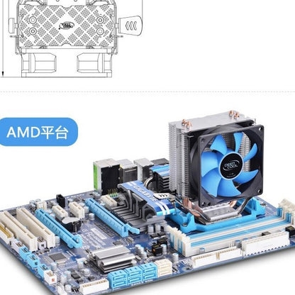 Bingling Mini Flagship Version Cpu Cooler/Fan Pure Copper Heat Pipe Silent Wholesale - image 4