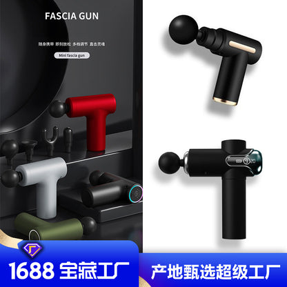 Fascia Gun Cross Border Amazon Fascia Gun Mini Portable Fitness Muscle Relaxation Cervical Spine Massager Fascia Gun - image 1