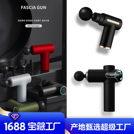 Fascia Gun Cross Border Amazon Fascia Gun Mini Portable Fitness Muscle Relaxation Cervical Spine Massager Fascia Gun - image 1