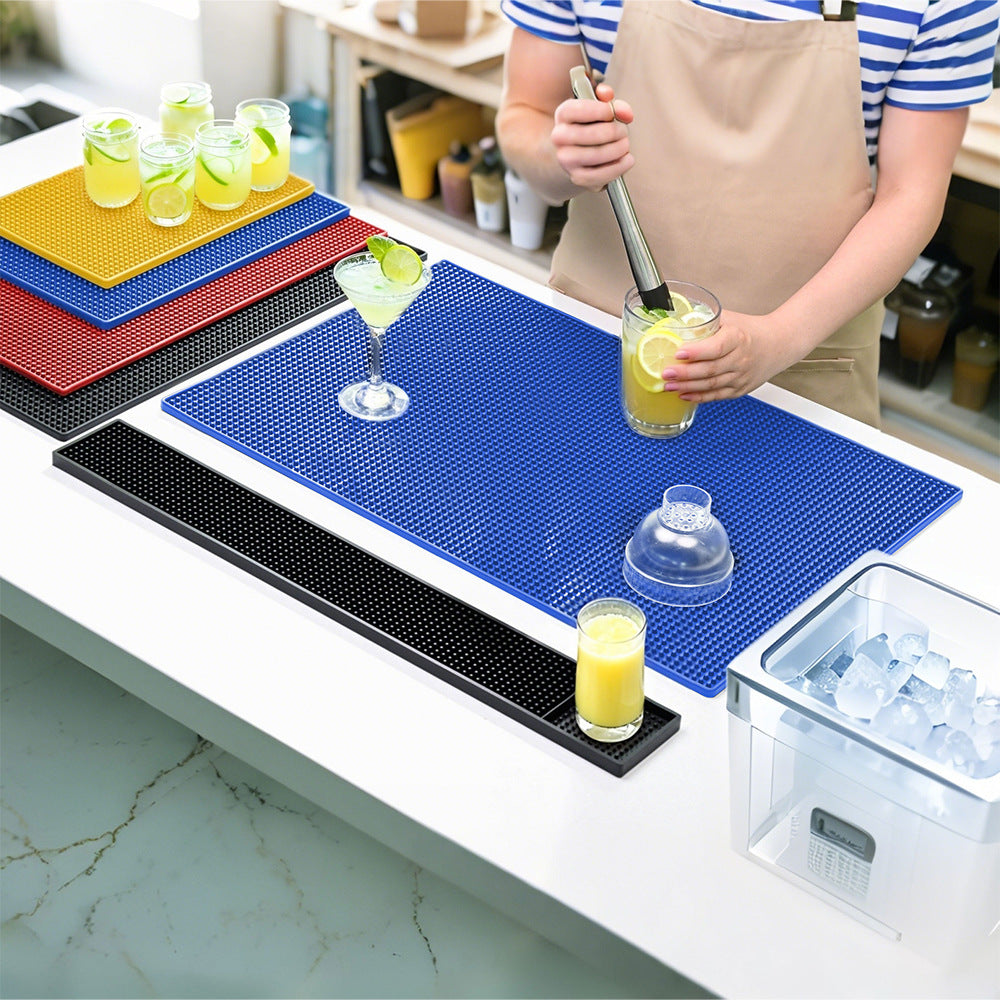 Spot direct pvc bar mat non-slip mat desktop bar mat heat insulation mat coffee machine draining mat tea set draining - image 2