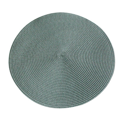 Pp environmental protection hand-woven placemat European and American popular heat insulation mat decorative mat solid color explosion multi-color optional table mat. - image 5