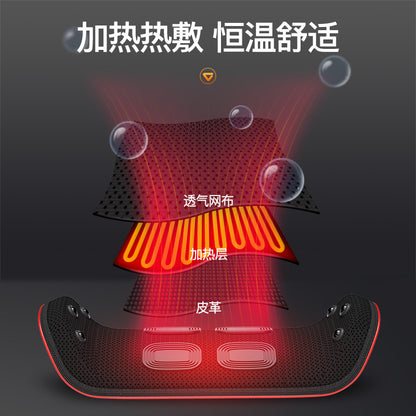 Lumbar massager heating pulse stretching hot compress head magnet vibration lumbar back lumbar Massager Massage Cushion - image 2