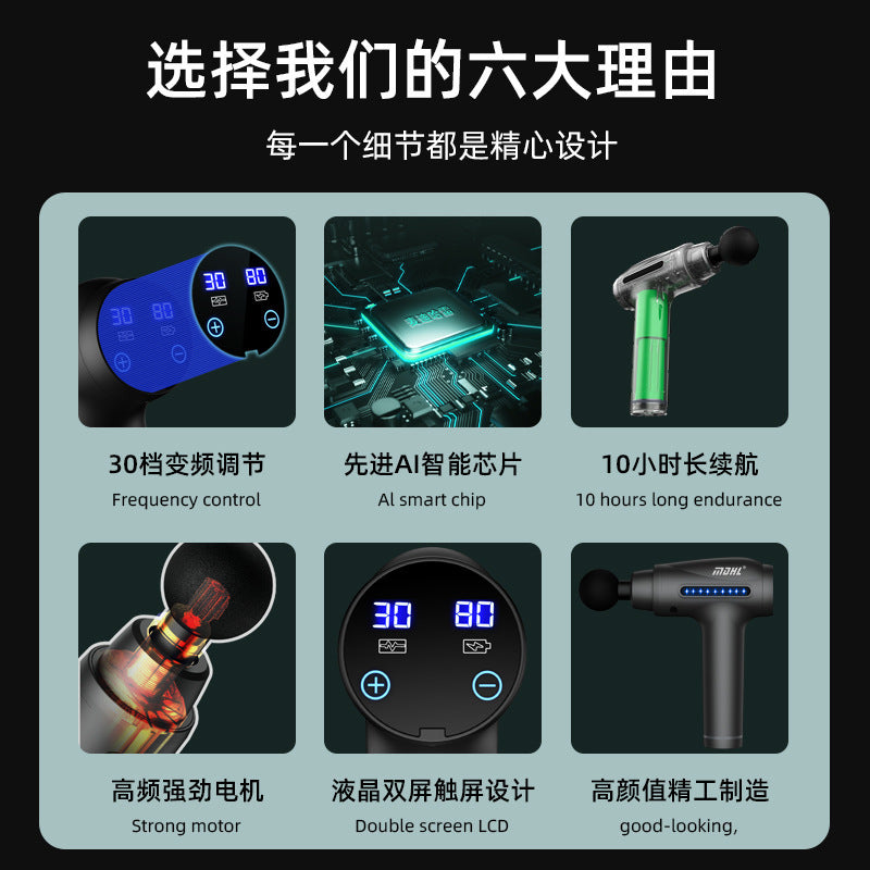 Cross-border fascia gun massager professional massager muscle relaxation impact fascia gun factory direct wholesale explosions - image 2