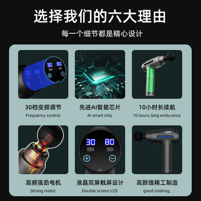 Cross-border fascia gun massager professional massager muscle relaxation impact fascia gun factory direct wholesale explosions - image 2