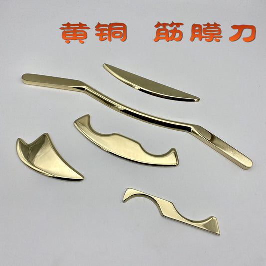 Muscle fascia release knife brass stainless steel fascia muscle soft tissue relaxation exercise scraping tool massager set - image 1