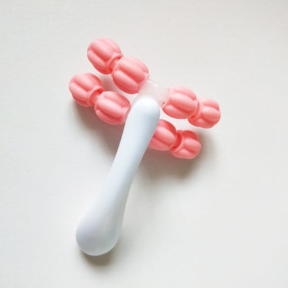 Y-Shaped 8-Bead Massager Shoulder and Neck Muscle Relaxation Thin Roller Hand Massage Roller Yoga Fitness Calf Neck Arm - image 3