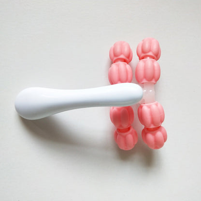 Y-Shaped 8-Bead Massager Shoulder and Neck Muscle Relaxation Thin Roller Hand Massage Roller Yoga Fitness Calf Neck Arm - image 4