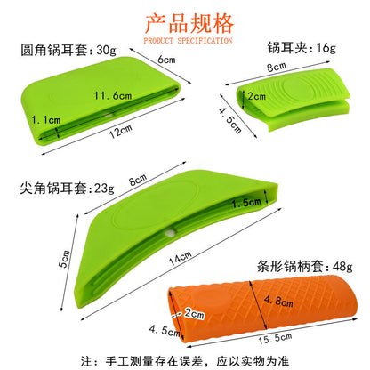 Factory Silicone Heat Insulated Pot Handle Cover Anti-scalding Anti-slip Pot Handle Cover Silicone Pot Ear Cover Stir-frying Pot Handle Heat Insulated Cover - image 2