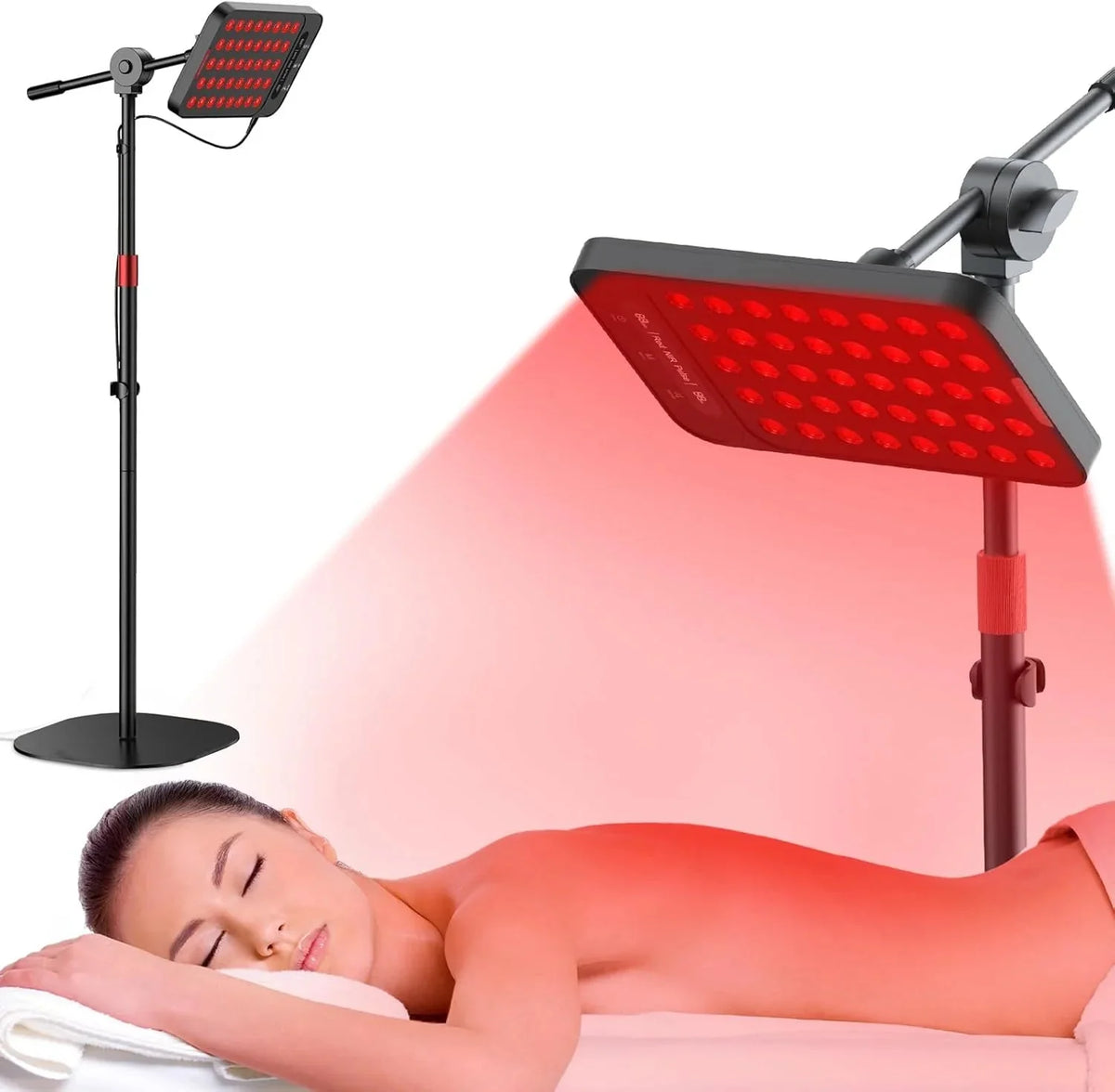 55W Smart App-Controlled Red Light Therapy Panel for Pain Relief and Recovery