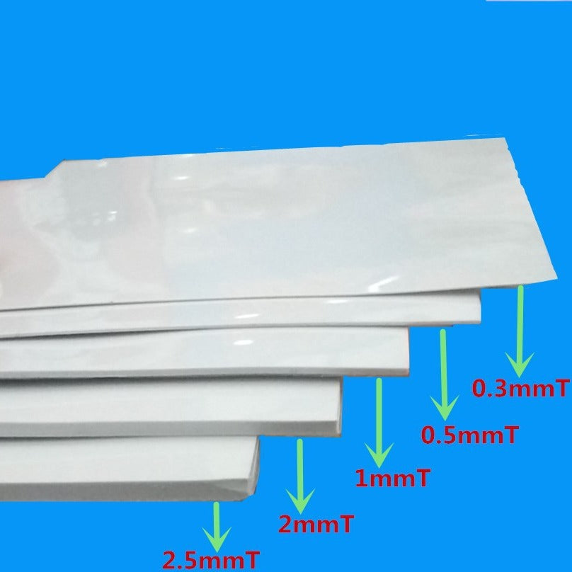 3.6W gray white thermal conductive silicone sheet 100*100 heat dissipation soft silicone gasket CPU graphics card solid silicone pad insulation - image 4