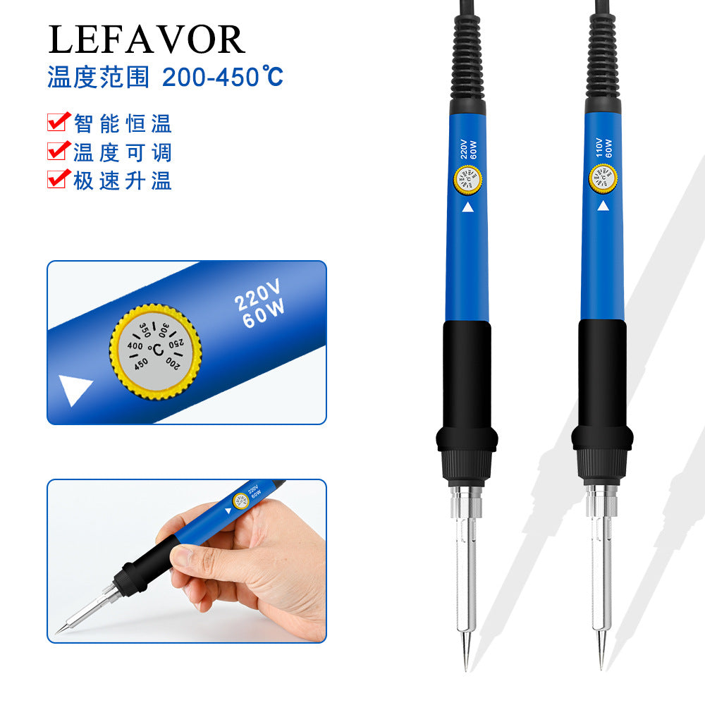 Neutral 60W Adjustable Temperature Constant Temperature Electric Soldering Iron Set Welding Industrial-Grade Repair Tool Internal Heating Electric Soldering Iron - image 3