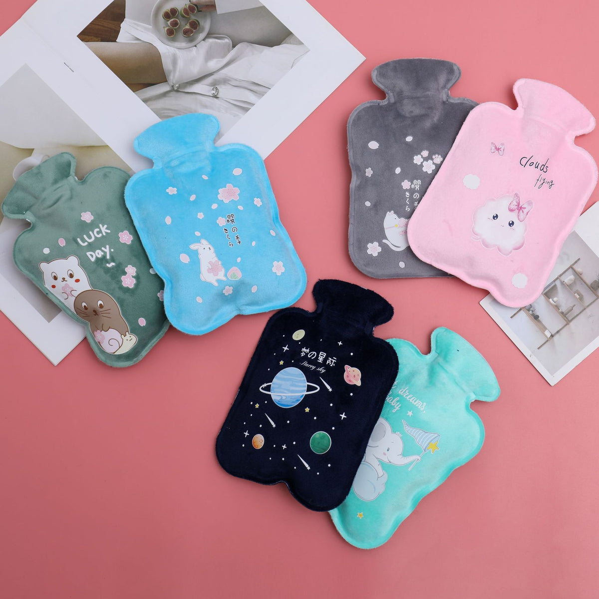Plush Water-Filled Hot Water Bottle, Cartoon Mini Super Plush Warm Water Bag, Portable Water-Filled Hand Warmer for Student Dormitories, Manufacturer - image 2