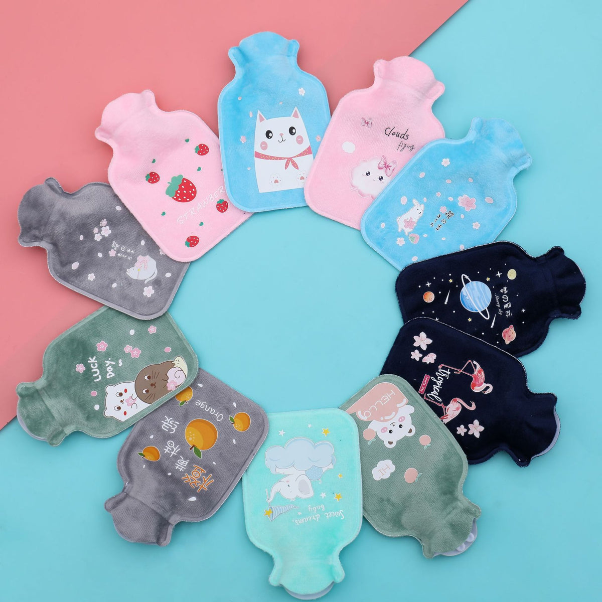 Plush Water-Filled Hot Water Bottle, Cartoon Mini Super Plush Warm Water Bag, Portable Water-Filled Hand Warmer for Student Dormitories, Manufacturer - image 3