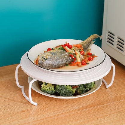Multi-function microwave oven heating layered steaming rack tray rack double-layer insulation plate storage rack pot mat in stock wholesale - image 4