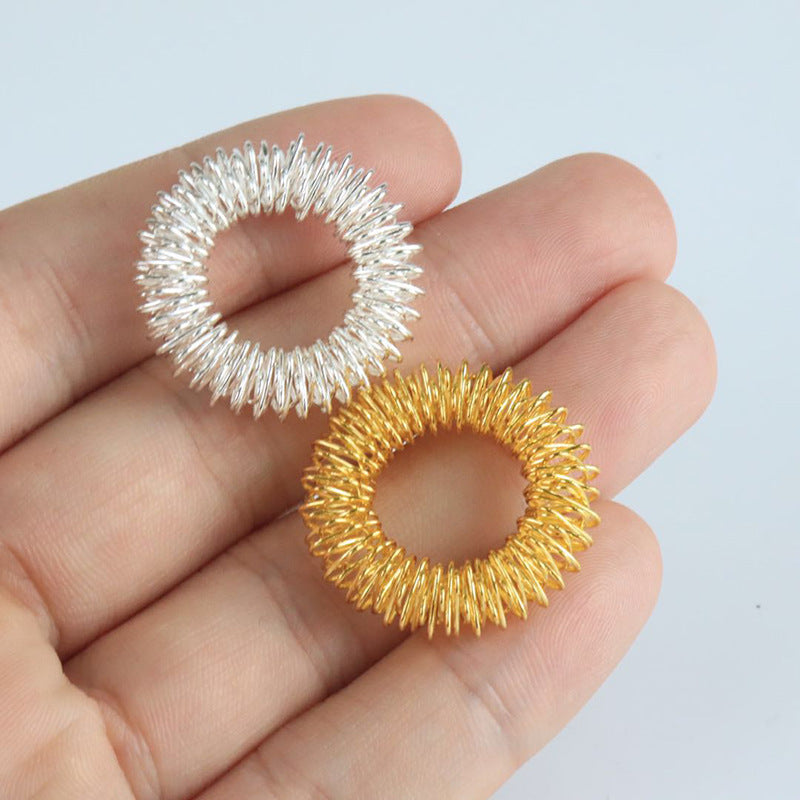 Mini Spring Decompression Finger Massage Ring Finger Massager Mini Spring Decompression Ring Massage Ring - image 4