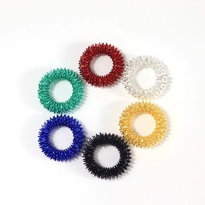 Mini Spring Decompression Finger Massage Ring Finger Massager Mini Spring Decompression Ring Massage Ring - image 5