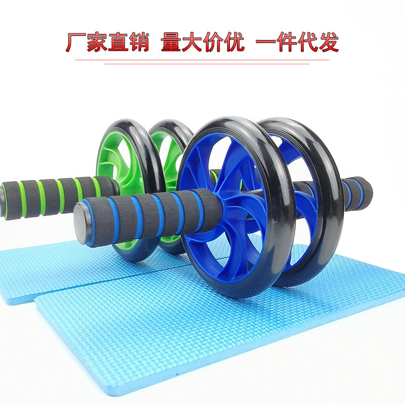 Wholesale Abdominal Fitness Wheel Abdominal Muscle Wheel Home Fitness Exercise Unisex Abdominal Fitness Appliance Double Wheel Three Wheel Roll Abdominal Wheel - image 1