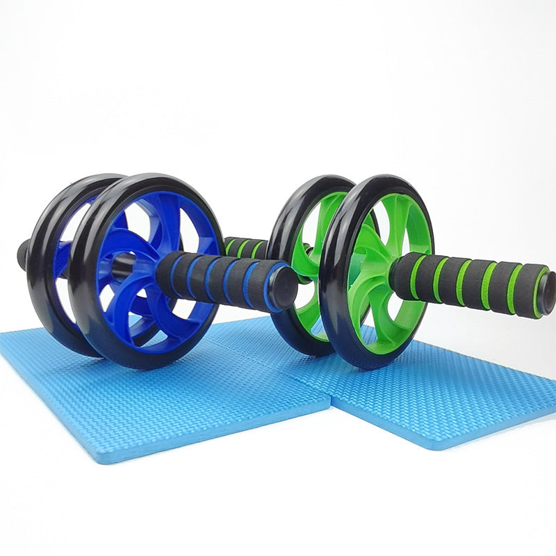 Wholesale Abdominal Fitness Wheel Abdominal Muscle Wheel Home Fitness Exercise Unisex Abdominal Fitness Appliance Double Wheel Three Wheel Roll Abdominal Wheel - image 2