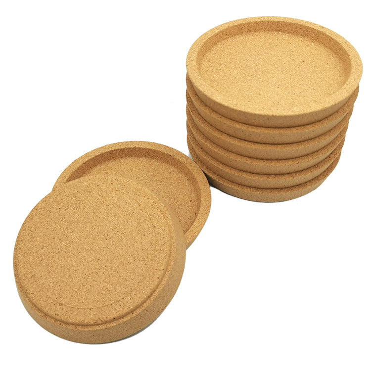 Concave Cork Coaster, Yawen Cup Holder with Printed Logo, Round Coaster, Heat-Insulating Cup Holder, Mug Cork Coaster - image 1