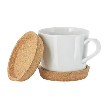 Concave Cork Coaster, Yawen Cup Holder with Printed Logo, Round Coaster, Heat-Insulating Cup Holder, Mug Cork Coaster - image 5