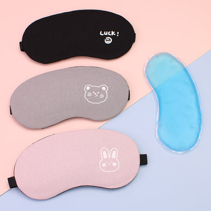 Cold and Hot Compress Eye Mask Sleep Shading Breathable Sleeping Eye Mask Male and Female Cartoon Student Eye Mask Relief - image 2