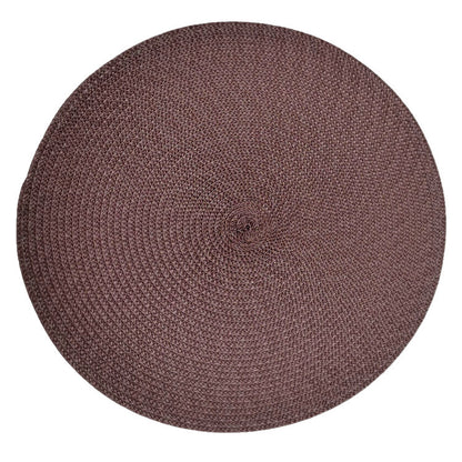 Cross-border simple solid color pp placemat woven round heat insulation mat placemat anti-hot placemat western placemat cup bowl mat - image 5