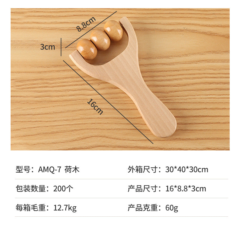 Wooden Massager Foot Massage Hand Push Roller Massage Slingshot Handle Head Shoulder Neck Waist Massage Health Care - image 3