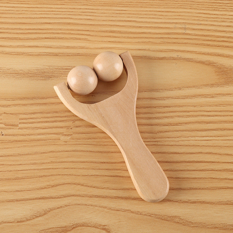 Wooden Massager Foot Massage Hand Push Roller Massage Slingshot Handle Head Shoulder Neck Waist Massage Health Care - image 4