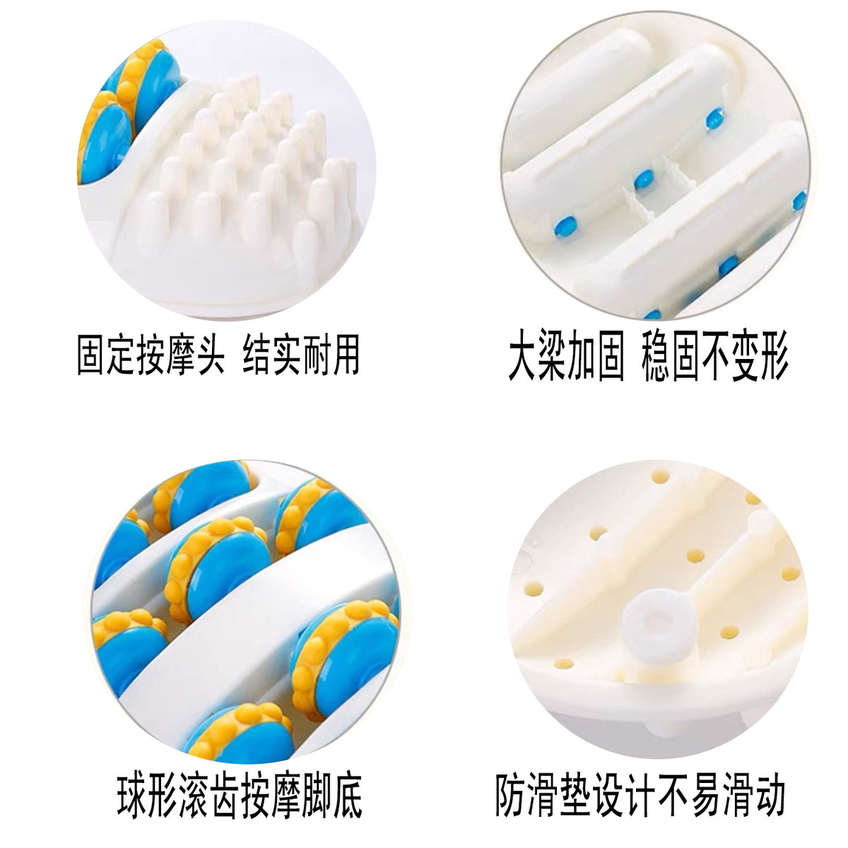 Xunrong foot massager Oval 4-row roller foot health care home acupuncture massage relaxation fitness equipment - image 3