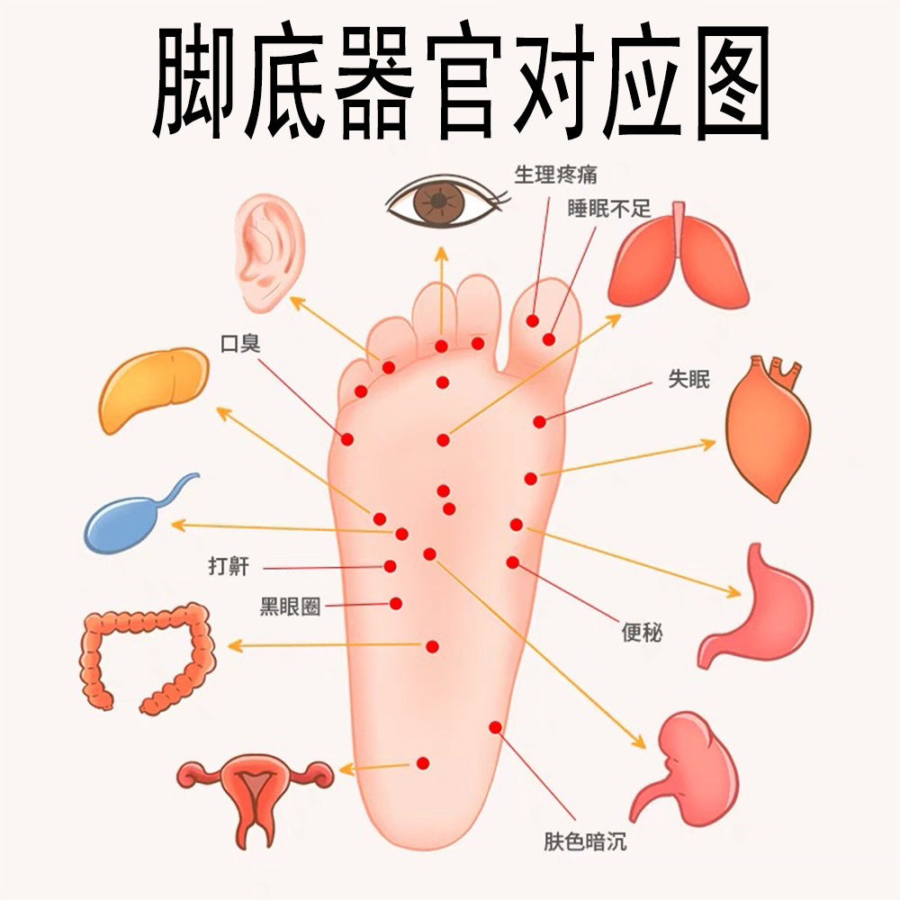 Xunrong foot massager Oval 4-row roller foot health care home acupuncture massage relaxation fitness equipment - image 4