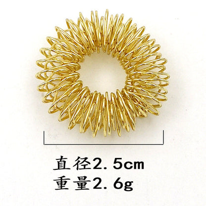 Cross-border hot sale decompression mini finger massage ring ring spring finger massager decompression fingertip toy - image 3