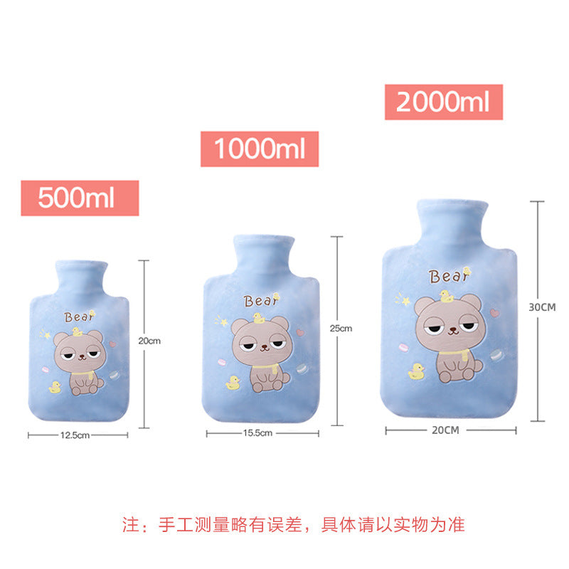 Shanluozhe Winter Hot Water Bottle, Cute and Large Cartoon Plush Warm Water Bag, a Magical Warm Hand Warmer - image 3