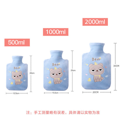 Shanluozhe Winter Hot Water Bottle, Cute and Large Cartoon Plush Warm Water Bag, a Magical Warm Hand Warmer - image 3