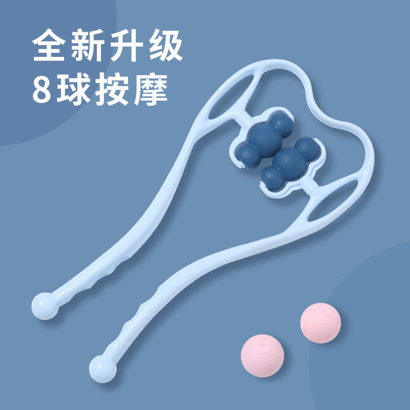 Neck Clamp Manual Cervical Massage Neck Clamp Multi-Roller Rotatable Shoulder, Neck, Leg, Abdominal Relaxation Massager for Home Use - image 2