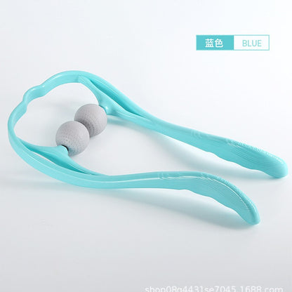 Neck Massager for Cervical Spine, Kneading Dual Balls to Relieve Shoulder and Neck Tension, Self-Use Manual Roller, Portable Meridian Massager - image 1