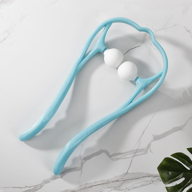 Neck Massager for Cervical Spine, Kneading Dual Balls to Relieve Shoulder and Neck Tension, Self-Use Manual Roller, Portable Meridian Massager - image 2