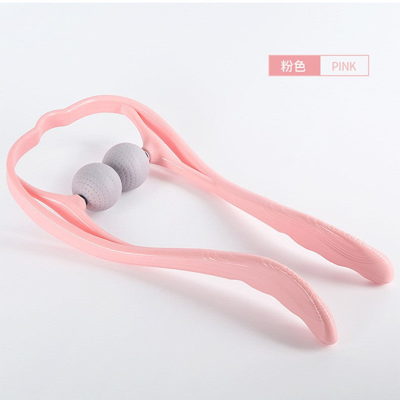 Neck Massager for Cervical Spine, Kneading Dual Balls to Relieve Shoulder and Neck Tension, Self-Use Manual Roller, Portable Meridian Massager - image 4