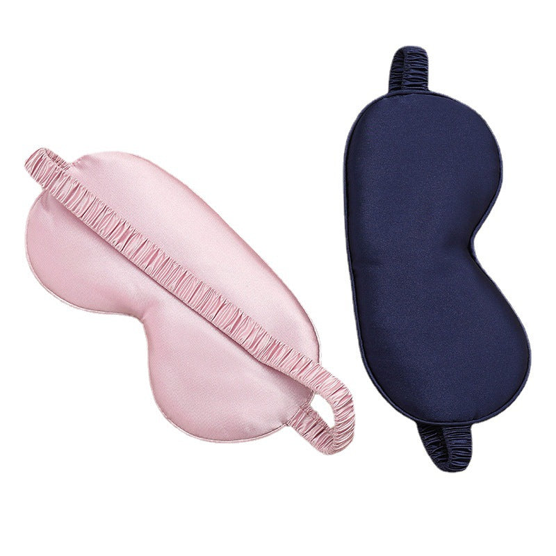 Double-sided silk eye mask breathable sleep shading eye mask Amazon multi-color gift edging sleep eye mask spot - image 5