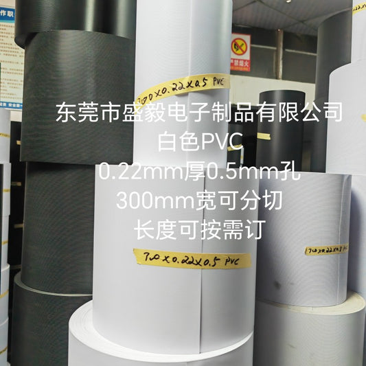Host Cover Net Pvc Net Heat Dissipation Dustproof Net Black and White Pvc 0.22mm Thick 0.5mm Hole 300mm Wide Roll Material - image 1