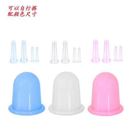 Transparent food grade silicone cupping device massage Cup moisture absorption tank vacuum cupping device Shenzhen factory quality - image 1