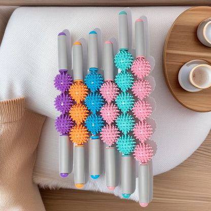 Hedgehog Ball Wolf Tooth Massage Stick to Dredge Muscles and Relaxation Massager Pvc Handheld Fascia Stick to Soothe Yoga Meridians - image 3
