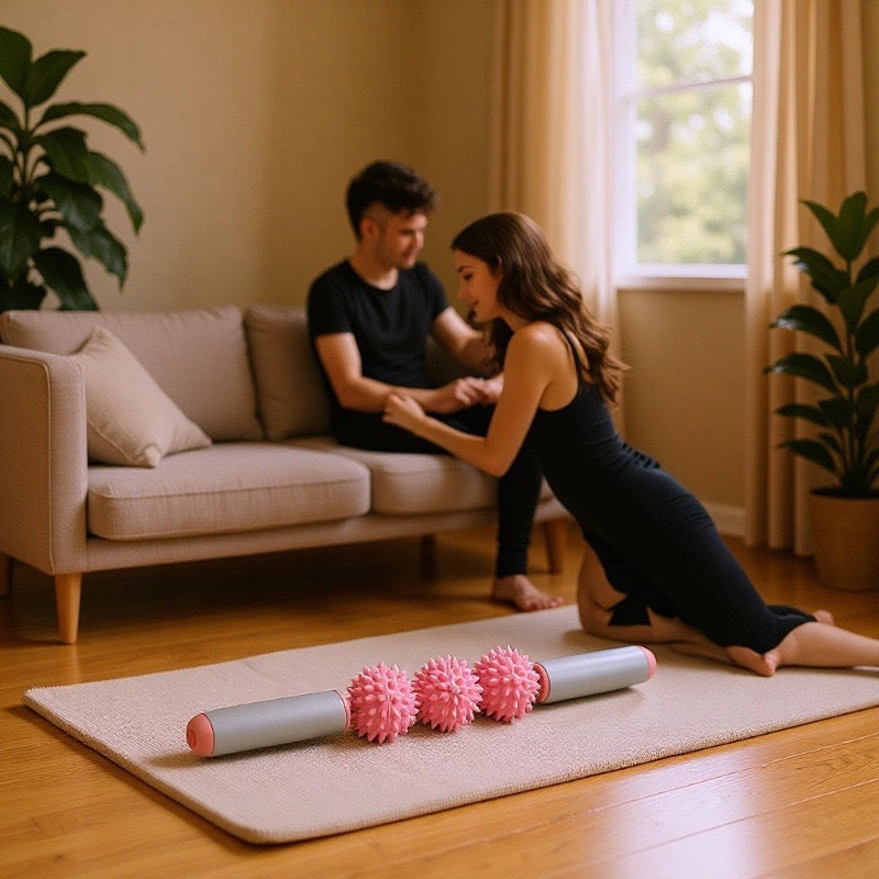 Hedgehog Ball Wolf Tooth Massage Stick to Dredge Muscles and Relaxation Massager Pvc Handheld Fascia Stick to Soothe Yoga Meridians - image 4