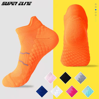 Towel-Soled Socks for Men and Women, Short-Tube Particle Massage Soles, Sweat-Absorbent, Non-Slip Sports Socks, Marathon Professional Running Socks - image 1