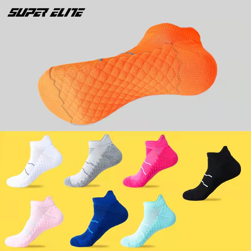 Towel-Soled Socks for Men and Women, Short-Tube Particle Massage Soles, Sweat-Absorbent, Non-Slip Sports Socks, Marathon Professional Running Socks - image 3
