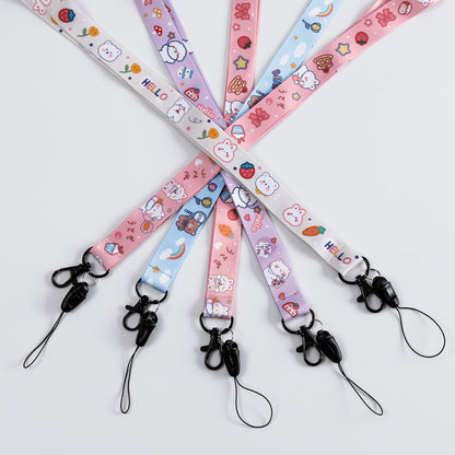 Custom Jacquard Work Id Lanyard, Polyester Heat Transfer Buckle Phone Lanyard with Logo Printing - image 4
